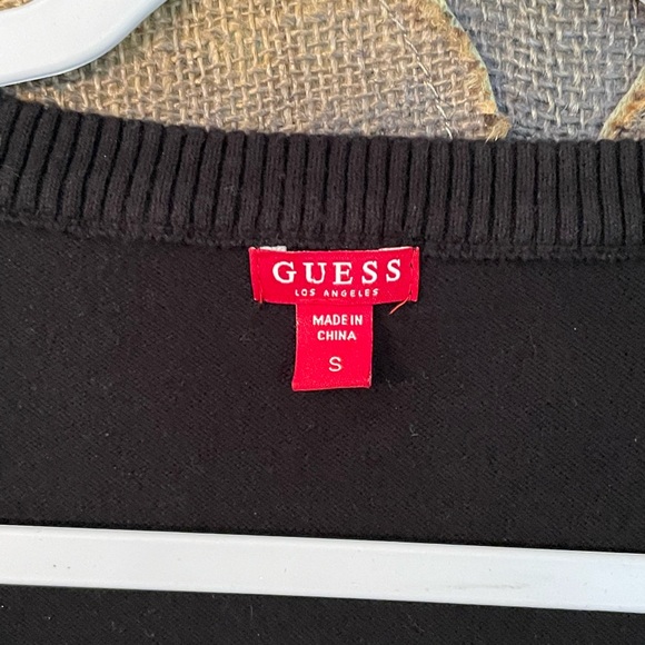 Guess Women’s Black Sequined Scoop Neck Sweater - Picture 2 of 5